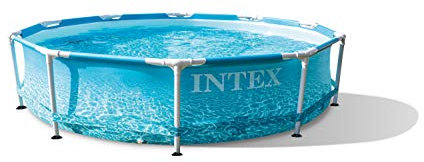 Intex 10FT X 30IN Beachside Metal Frame Pool Set