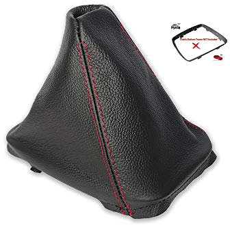 The Tuning-Shop Ltd Schaltsack kompatibel mit BMW E36 E46 Leder rote Naht