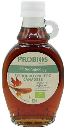 Sciroppo d'acero canadese biologico Probios - Sciroppo d'acero senza glutine - Perfetto per pancake, dessert - 189 ml