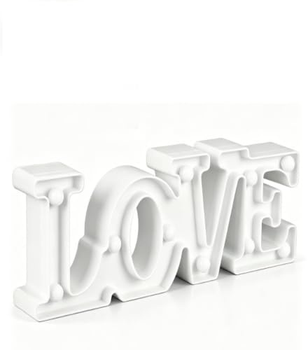 HERCHR Love Neon Sign,Wedding Sign Decorative LED Illuminated Letter Lights Light up Letters LED Love Night Lights Decor Battery Lamp Marquee for Home Party Birthday Wedding Bar Decoration
