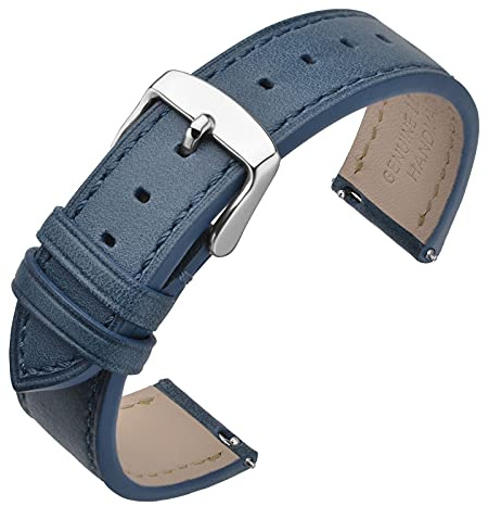 ANNEFIT Bracelet Montre 16mm 17mm 18mm 19mm 20mm 21mm 22mm, Bracelets de Remplacement Cuir à Libération Rapide pour Femme Homme