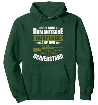 Sportschießen Schießstand Sportschütze Pullover Hoodie, Unisex für Erwachsene, Waldgrün, L