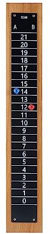 New valley warbler Steel Scoreboard Nailed on a Beech Board with Magnetic Score Keepers for Cornhole and Other Games (17 H x 2.75 W)