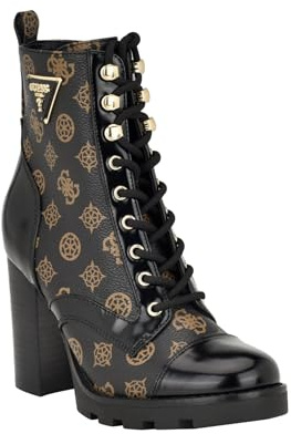 GUESS Damen Neadyn Westernstiefel, Schwarzes Logo 002, 42.5 EU