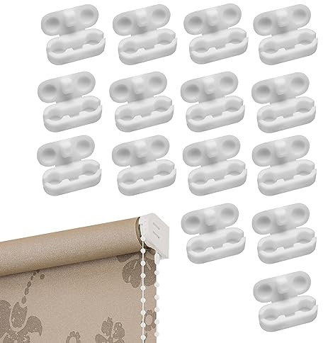 Enhance Your Blinds with 15 PCS Roller Blind Chain Connectors, Plastic Chain Connectors Fits Roller, Roller Blind Cord Connector Clips, Secure Ball Chain Cord Connector Clips for 4.5mm Chains