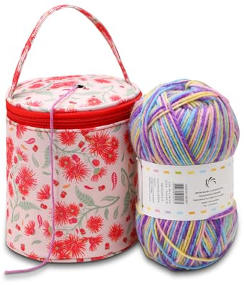 Coopay Mini Garntasche, Garntasche für Kinder und Anfänger, Strick- und Häkelzubehör, Aufbewahrung, zum Aufbewahren von Knäuelknäuel, Stricknadel, Häkelnadel Set und laufendem Projekt