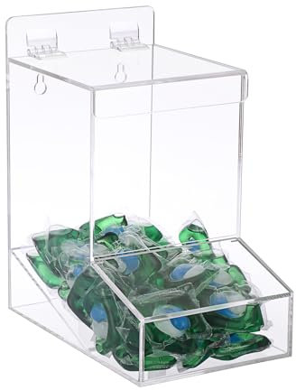 IGNPION Acrylic Laundry Detergent Pods Containers, Self-standing/Wall Mounted Washing Capsules Storage Holder, Multi-use Countertop Storage Dispenser for Coffee Pods,Washing tablets, Scent Booster