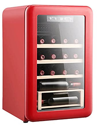 Suuim Refrigerador para Vino con compresor de 64 litros con Cerradura Bodega Independiente Grande Refrigerador para Vino con Control de Temperatura Digital para champán o Vino espumoso