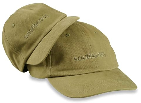 Soulbuddy Herren Basecap Cap Kinder – 2er-Set Familien Outfit Set – Geschenk für Papa – Muttertagsgeschenk – Geschenke für Männer – Papa Geschenk – Olive – One Size und Kids L