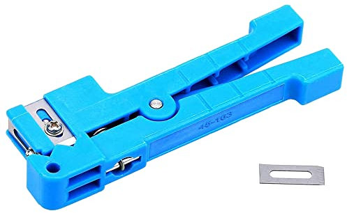 HUTSRAI 45-163 Pelacables de Fibra óPtica Pelacables Coaxial Pelacables Herramienta de Corte para Pelar Cables (45-163)