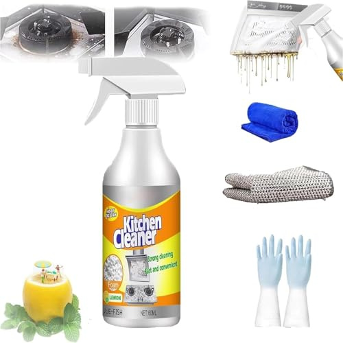 1/2/3/4 pièces nettoyant en mousse de cuisine puissant pour nettoyer les taches d'huile de cuisine, nettoyant à bulles de cuisine, spray nettoyant multi-usages pour casseroles et poêles de cuisine (1