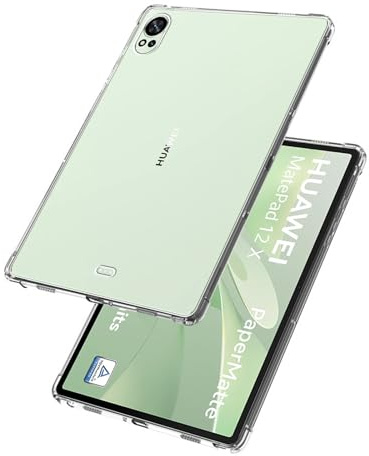 MEMELOKA Hülle für Huawei MatePad 12 X 12 Zoll, Weiche TPU Silikon Anti-Kratzen Handyhülle mit Stoßfeste Silikon Airbags, Anti-Gelbfärbung Transparent Schutzhülle Huawei MatePad 12 X