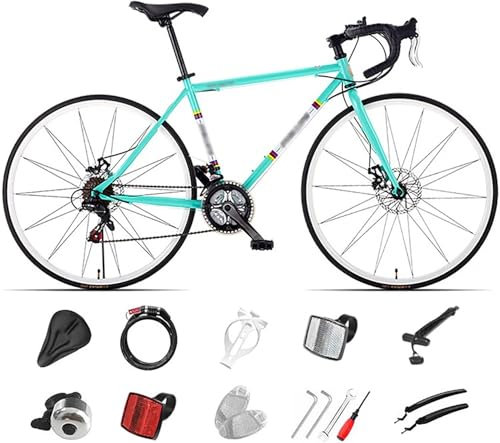 WXHJM Rennrad, 700C Pendlerrad, 24/27/30 Gänge Rennrad für Männer Frauen, Rahmen aus Kohlenstoffstahl, Fahrrad für Erwachsene Black,S-30 Speed