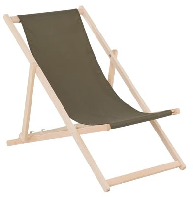 PATIO Liegestuhl Holz klappbar Gozo Classic Strandstuhl Gartenliege verstellbar bis 110 kg