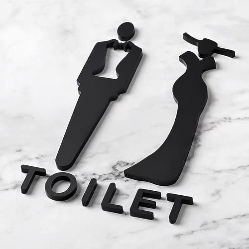 Toilettenschild für Männer und Frauen, Toilettenschild, personalisierbar, kreativ, öffentliche Aufforderung, öffentliche Toilette, Hotel, Büro, Toilettenschilder für Tür