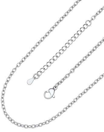 ChainsPro Collier Femme Acier Inoxydable 2 mm, Design Élégant et Simple, Or/Argenté/Or Rose/Noir Chaine de Style Exqui, 46-76cm Collier Charms, Cadeau Parfait pour Chics Looks de Tous Les Jours