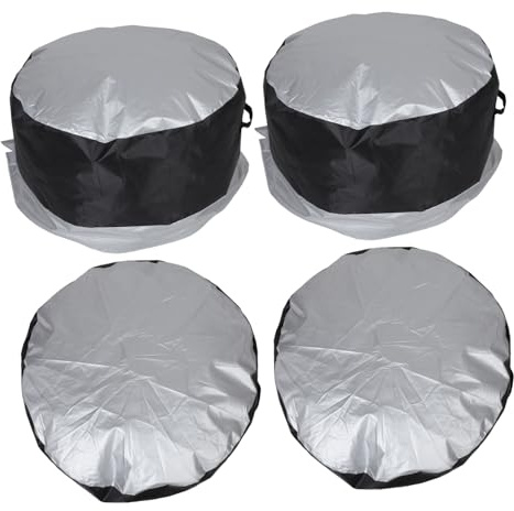 FUNOMOCYA 4 Piezas Protector para Ruedas de Repuesto de Coche y SUV Fundas Impermeables Anti-UV y Polvo Completa para Remolques y Vehículos Recreativos