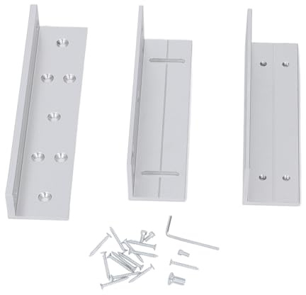 Serratura magnetica elettrica Staffa Z L 180KG Forza di tenuta 168mm Set di staffe di bloccaggio elettromagnetico in lega di alluminio per porta interna