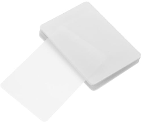 TOVINANNA 100 Feuilles de Plastification Photo PVC Transparentes 95 X 66 MM 7 Mil Film de Protection Imperméable pour Cartes Documents et Photos Feuilles de Laminage Thermiques Pratiques