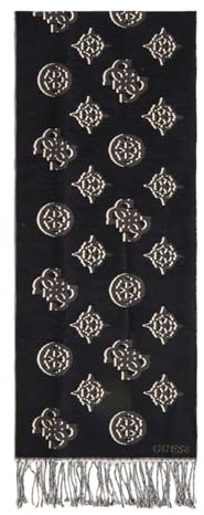 GUESS Schal Cresidia II Scarf 35X180 Black Logo schwarz