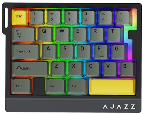 AJAZZ AK029 Wired Magnetic Switch One-Handed Gaming Keyboard, Hall Effect Rapid Trigger Mechanical Keypad, SOCD & DKS, 8KHz Polling Rate, 29 Keys Hot-Swappable Mini Keyboard for FPS Gamers, PC, Black
