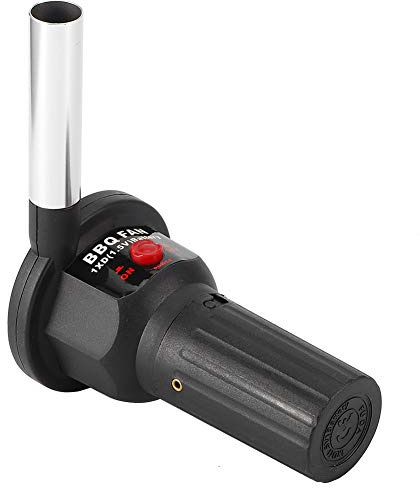 FAUOSWUK Ventilatore Compatto per Barbecue, Ventilatore per Griglia, per Avvio Rapido del Fuoco, Strumento per Fornello da Barbecue Portatile All'aperto, Lega di Alluminio, 6,7x3,1x5,1 Pollici,