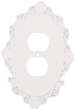 Folpus Placa de pared para interruptor de luz, resistente, estilo rústico antiguo, para decoración de dormitorio, Style D