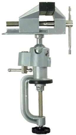 KATSU Universal Table Vice 3 Inch Aluminum Alloy Mini Table Clamp 360° Swivel Base Bench Clamp for Woodworking Hobby Jewlery Work 40231901