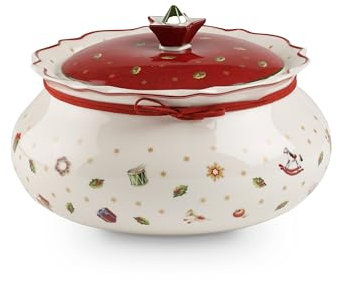Villeroy & Boch - Toy's Delight Mittelgroße Vorratsdose, Keksdose Weihnachten, Gebäckdose, Dose Mittel Toys, Weihnachtskeksdose Porzellan, Weihnachtsgebäckdose, Süßigkeiten Aufbewahrung, Keramik