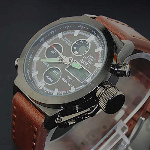 FENKOO Militäruhr (LED/Kalender/Chronograph/Wasserresistent) - Analog-Digital - Quartz