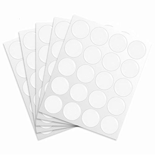 IGOGO 1 Inch Epoxy Stickers Craft Bottle Caps Stickers for Hair Bows Pendants Scrapbooks 100 PCS 200PCS (Clear1, Quantity:100)