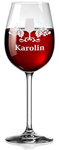 polar-effekt Leonardo Weinglas Personalisiert mit Gravur für Freundin - Geburtstagsgeschenk für Weintrinker - Lustiges Geschnek Rotwein-Glas 460ml Rotweingläser - Weinglas spülmaschinenfest