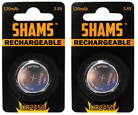 Lot DE 2 ACCU Pile Bouton Rechargeable LIR2450 3.6V LI-ION Coin Battery LIR 2450 Batterie - REMPLACENT Les Piles CR2450 Non Rechargeable