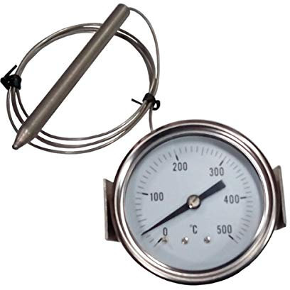 REDPOINT PIROMETRO/thermomètre 0-500° - Ø60mm. pour fours à pizza, barbecue, fours à bois, etc.