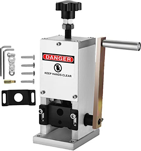 VEVOR Abisoliermaschine für 1,5-25 mm Kabel, Mehrfach-Abisolierzange Aluminiumlegierung, manuelle Abisoliermaschine, Hand Kabelschälmaschine mit Abisoliergeschwindigkeit für Kabelbaumverarbeitung