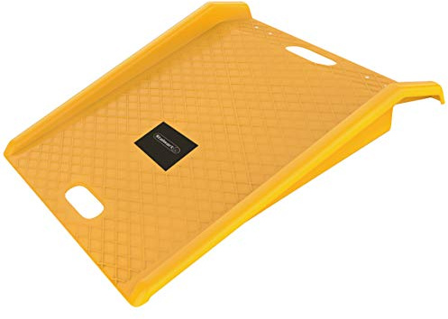 Curb Ramp - Heavy Duty, Portable Ramp with 1000lb Weight Capacity - for Furniture Dollies, Hand Trucks, or Moving Carts by Stalwart (Yellow)
