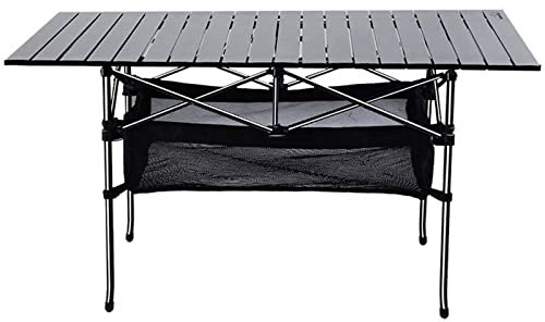 URBERY Aluminium klappbarer Campingtisch,tragbarer Campingtisch mit Aufbewahrungstasche, ultraleichter Klapptisch mit Tragetasche, ideal für Camping, Picknick, Kochen, Garten, Wandern (95x55x65cm)