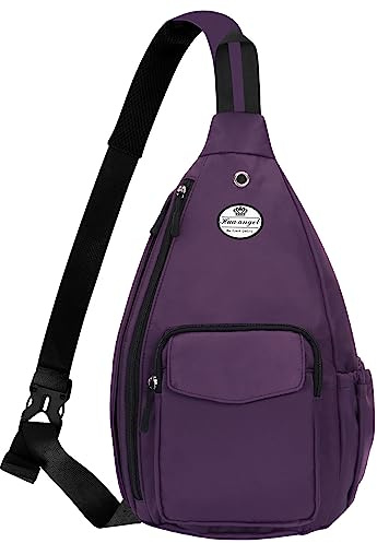 HUA ANGEL Stylisch Brusttasche Crossbody Bag Leichter Rucksack Damen Heren Wasserdicht Sling Bag Brusttasche UmhäNgetasche Mit Flaschenfach FüR Reisen Sportlich Wandern