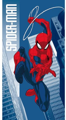 Jerry Fabrics Spiderman Strand-/Badetuch, Kinder-Schwimmtuch für Kinder, Superhelden-Geschenk für Jungen, 70 x 140 cm