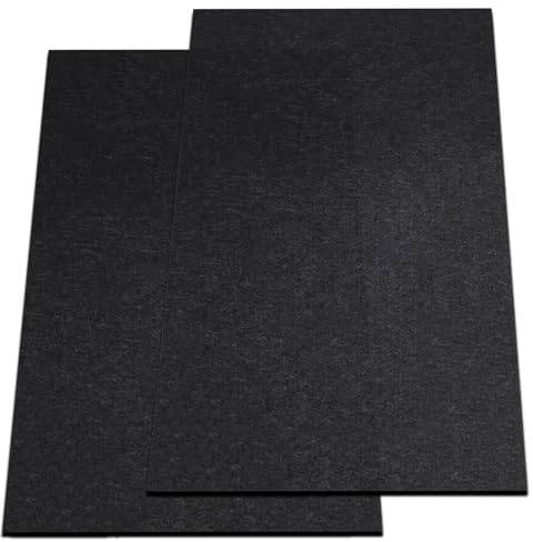 Nexboraque 2-pack garagegolvmatta, 152 x 91 cm oljespridmatta för biluppfarter med vattentätt stöd, svart återanvändbar gummimatta garagematta för att skydda ytor