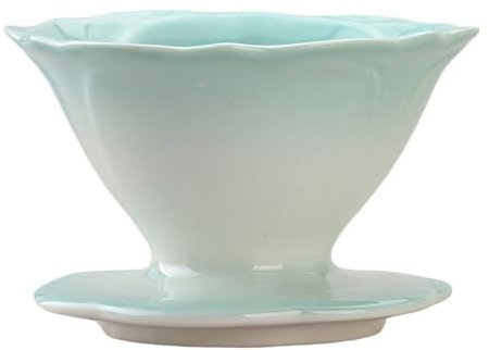 Hosoncovy Keramik-Kaffeetropfer, Kaffeefilterhalter, Kaffeefilter, Kegel, Kaffeebereiter, Tasse (grün)