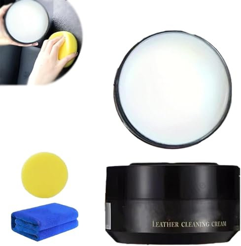 Crema per la manutenzione della pelle per auto, kit di riparazione per interni auto, detergente e balsamo per pelle, crema per la pulizia della pelle, balsamo per pelle auto, pasta a olio, crema per