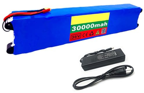 GNIUBBDB Batteria al Litio 36V 30Ah 10S3P Batteria per Bici elettrica Batteria agli ioni di Litio con Caricabatterie + BMS per Kit Motore Inferiore a 1000 W T Plug