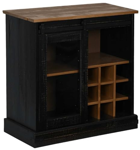 vidaXL Buffet Halden Porte coulissante Noir 80x40x80 cm Bois Massif, Armoire de Rangement, Armoire de Rangement de Cuisine, Armoire de Rangement de Salon