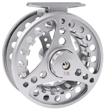 YZWHKJ Fliegenrolle 3/4 5/6 7/8 Wt Fliegen Angelrollen 2 + 1bb 1:1 Aluminium Legierung Fly Reel Angeln Zubehör for Forellen Karpfen(5 6 Silver)