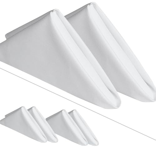 WAITER TREE Stoffservietten weiche Reine Satin 6 Stück atmungsaktiv quadratisch rustikal handgefertigte Servietten für Abendessen Partys Hochzeiten 50 cm * 50 cm