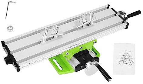 Miniature Bench Drill Slide Table Worktable, Alloy Steel Green