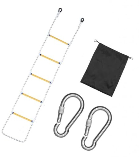 MotiveTech 1,8 M Yacht Boot Strickleiter Harz Schritt mit Schloss Karabiner Verstärkt Polyester