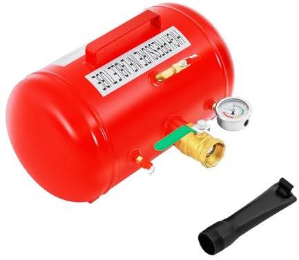 20L Reifenfüller Reifen Schockfüller bis 1 MPA Reifen Booster Airbooster mit Manometer und Kugelventil Befüllhilfe Luftkanone für LKW Auto PKW