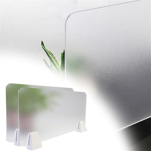 Generico Schermo Divisorio Da Banco Per La Privacy Traslucido Per Tavolo, Pannello Divisorio Postazione Semitrasparente Per Scrivania (2 Pcs, L H 50CM X 40CM)